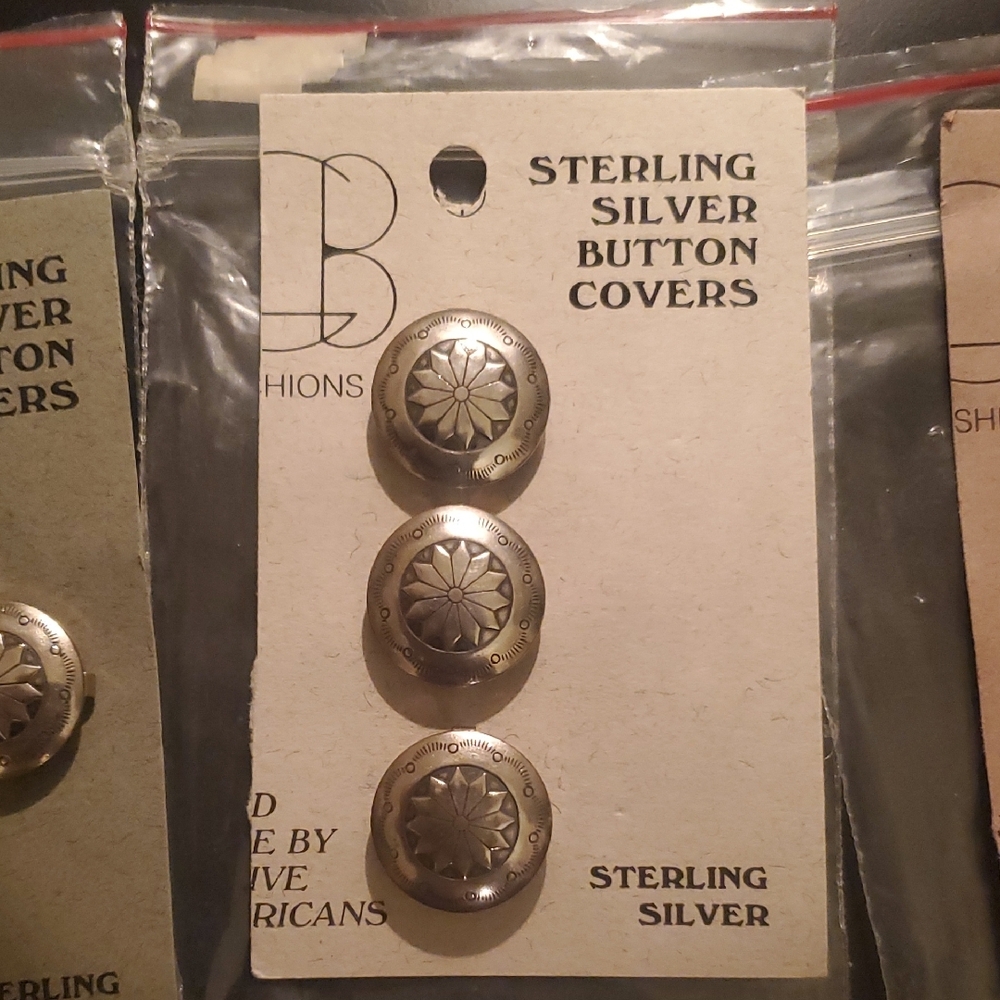 Sterling Silver Button Covers - image 4